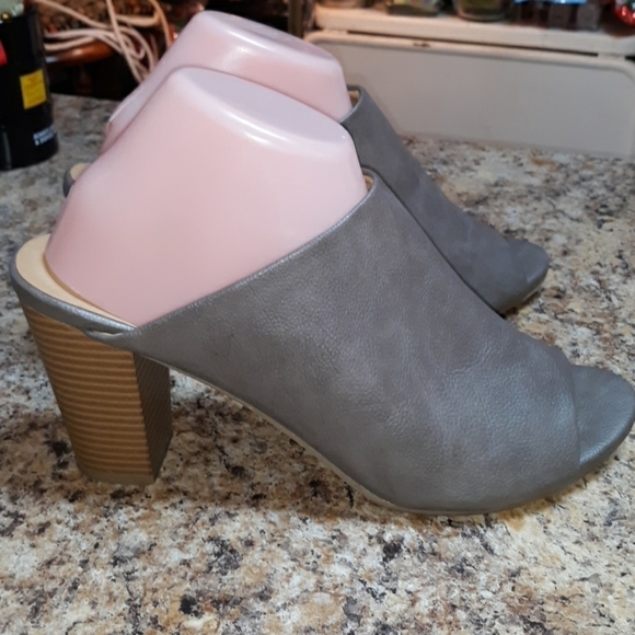Cato grey open toe heeled 10 - Picture 2 of 6